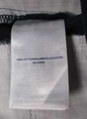 LANDS END Navy School Uniform Plain Front Chino Pants Boys 18 Husky INSEAM 27″
