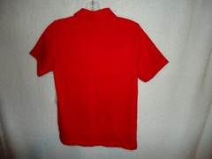Wonder Nation Boys S M L XL School Uniform Polyester Cotton Red Polo Shirt (CP)