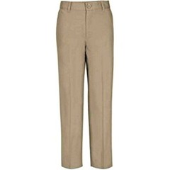 Real School, Boys Husky Size Flat Front Pants School Uniform Approved, Size: 10H