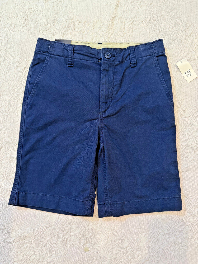 NWT Gap Boys Kids Uniform Khaki Shorts with Shield Size 12 Regular