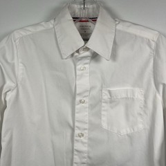 French Toast Boys Size 8 White Long Sleeve Button Dress Shirt Uniform Wedding M