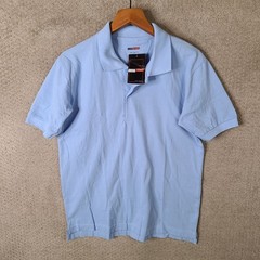 Jump Start Uniforms Shirt Kids Youth 2XL 18 20 Light Blue Short Sleeve Polo NEW