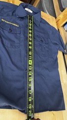 Boy Scouts BSA Cub Scouts Shirt Youth Medium Navy Short Sleeve Uniform Damaged