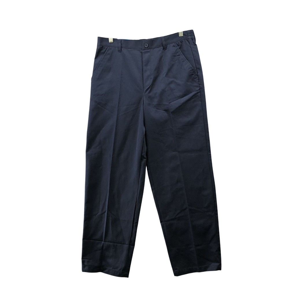 NWT French Toast School Uniform Pants 18 Husky Relax Fit Pull On Navy Blue