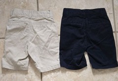 LOT OF 2 BOYS CHILDREN’S PLACE NAVY KHAKI UNIFORM SHORTS SIZE 5