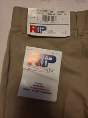NWT Royal Park School Uniform Pants – Size 6 (23×19) Khaki Adjustable Waist