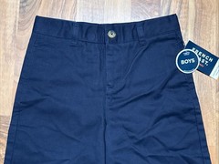 French Toast (Sz 14 w27) Boy’s Performance Uniform Shorts Adjustable Waist, Navy