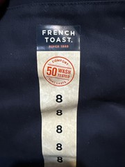 French Toast (Sz 10 w25) Boy’s Performance Uniform Shorts Adjustable Waist, Navy