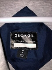 Boys Size 8 School Uniform Windbreaker Jacket George Zip & Button