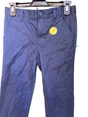 Cat & Jack Pants 12 Boys Flat Front Adjustable Waist Navy School Chinos