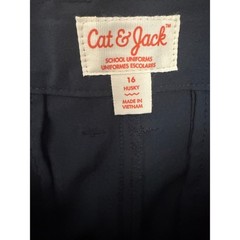 Cat & Jack Boys 16 Husky Blue School Uniform Shorts Stretch Navy Blue NWT