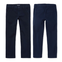 The Children’s Place Boy’s Navy Flat Front Adjustable Waist Chino Pants Size 8H