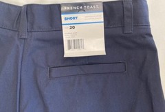 French Toast Boy’s Short, School Uniform Size: 20 Adjustable Waist Twill Pleated