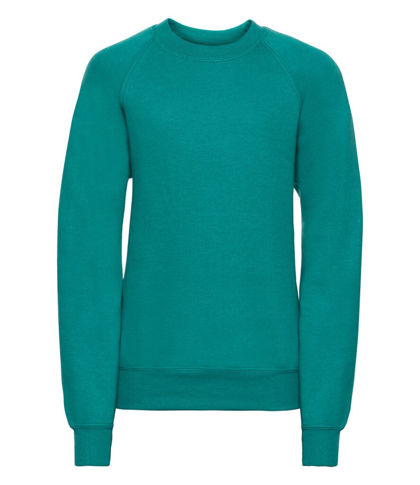 Russell 762B Plain Kids Childrens Childs Boys Girls Sweat Shirt Jumper No Logo