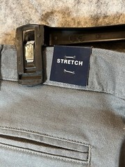 Chaps Boy’s Pants 20 Husky Grey Flat Front Stretch Adjustable Waist School NWT