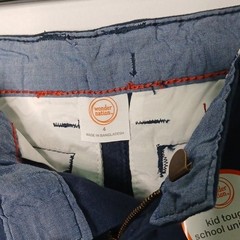 Wonder Nation Stretch Adjustable Waist School Uniform Shorts Blue Size 4