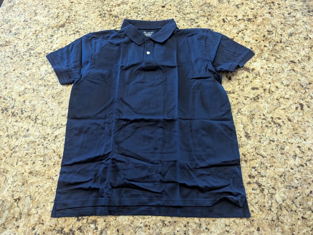 Children’s Place Kids Uniform Pique Polo Nautico Navy Blue size XXXL (18 Husky)