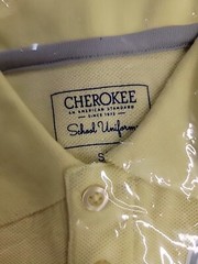 Cherokee Boys Uniform Long Sleeve Polo Size L (12/14) Blue