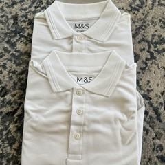 2 Pack School Uniform Polo Boys Regular Fit Short Sleeve Size 7/8 Year Kids