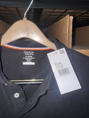 French Toast Kids Black Uniform Polo Shirt XL 14/16 Short Sleeve NWT, Husky