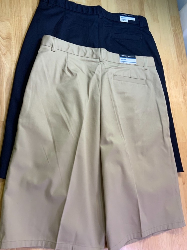New Boy’s French Toast Approved Schoolwear Shorts in Blue or Khaki-