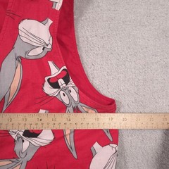 Bugs Bunny Vest Boys Large Red Looney Tunes Cartoon Graphic Waistcoat Novelty