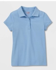 CAT & JACK KIDS SIZE 5T UNISEX LIGHT BLUE SCHOOL UNIFORM POLO LIGHT BLUE NWT