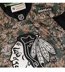 Chicago Blackhawks Digital Camo Jersey Reebok Military Veterans Day NHL