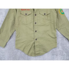 Vintage Boy Scouts of America Shirt Boys Large Official Uniform Patches 60s NY