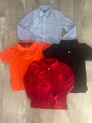 Lot of 4 Shirts Children’s Place Sz 5/6 Boys Red Blue Black Orange EUC