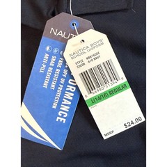 Nautica Boys School Uniform Performance Polo Shirt Navy Blue L 14/16 N881605E