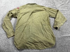 Vintage Boy Scouts Of America Shirt Green Sanforized Uniform Patches Quinnipiac