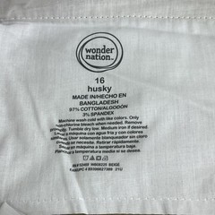 School Uniform Pants Husky 16 Straight Leg Beige Adjust Waist Stretch Reinforce