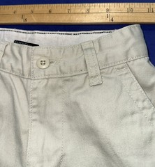 ‘FADED GLORY’ BOYS’ SIZE 5 BEIGE CARGO SHORTS W/ ADJ WAIST