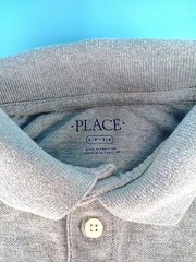 Place Boys Size Small S/P 5 – 6 Uniform Shirts Lot Short Sleeve Gray Navy EUC