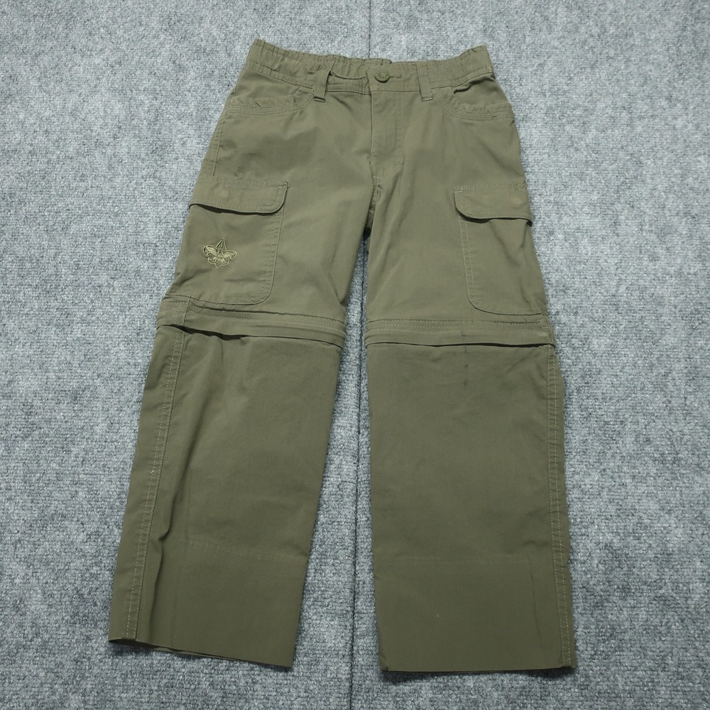 BOA Boy Scouts of America Switchback Uniform Pants Boys 8 Green Cargo Pockets