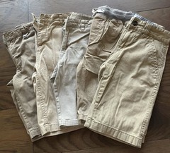 School Uniform Shorts and pants, Khaki/Beige and navy blue, Sizes 8, 10, 12, 14