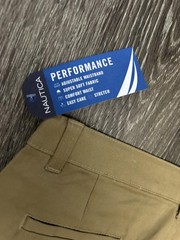 Nautica Pants Boys 18 Khaki School Uniform Reinforced Knee Performance Stretch