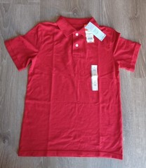 NWT Cat & Jack Boys Size L 12/14 Short Sleeve School Uniform Polo Shirt Red