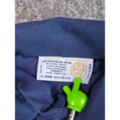 Boy Scouts of America Uniform Shirt Youth LG Navy Blue Long Sleeve Button Down