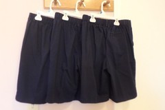 Lot of 3 French Toast Boys Uniform Pull-On Twill Shorts, Navy, Size 14