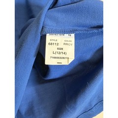 Real School blue short sleeve shirt youth large unisex pique polo