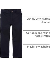 The Children’s Place Boys’ Straight Stretch Chino Pants Blue size 14 Slim
