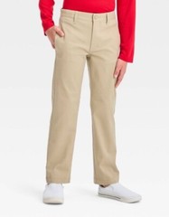 Boys’ School Uniform Straight Fit Stretch Chino Pants Vintage Khaki size 4,5