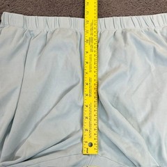 Lands’ End Shorts Womens 1X 16W-18W Light Blue 100% Cotton Pull On Elastic Waist