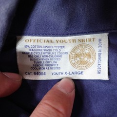 Vintage Boy Scouts of America Shirt Youth XL Pinewood Derby 2011 Uniform Patches