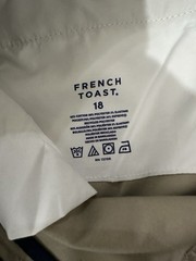 French Toast Boys Khaki Uniform Pants Size 18 Straight Fit Adjustable Waist NWT