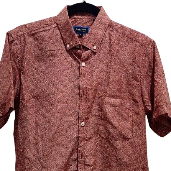 CatchIt Sportswear Short Sleeve Button Casual Shirt – Small – Youth