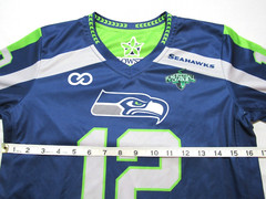 Youth Large Seahawks Reversible #12 Flag Football League Yellowstone Jersey
