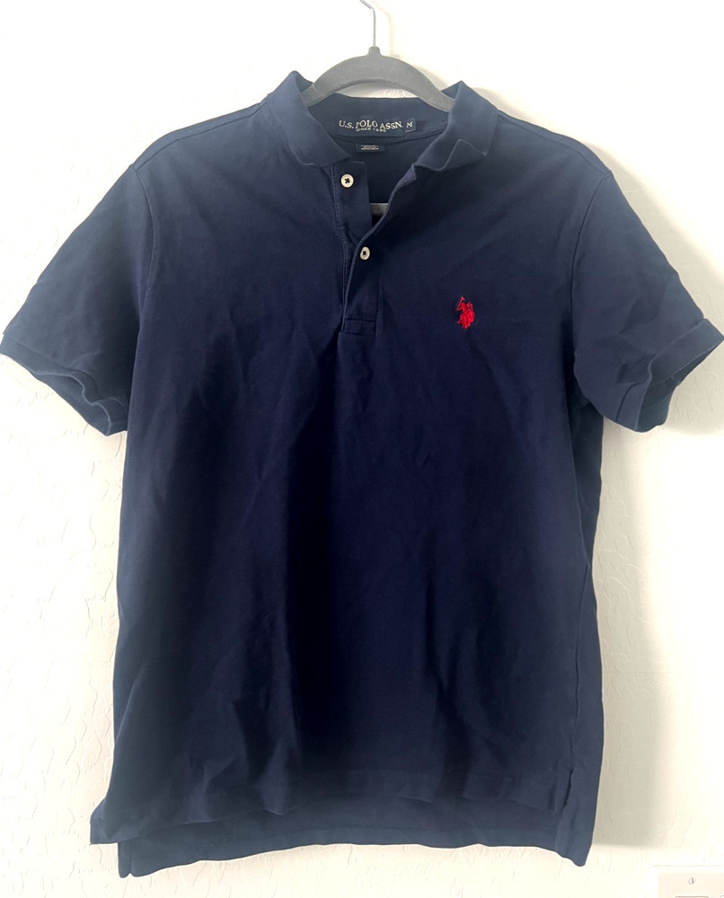 U.S. Polo Assn Navy Blue Polo Shirt School Uniform Preppy Classic Boys Medium